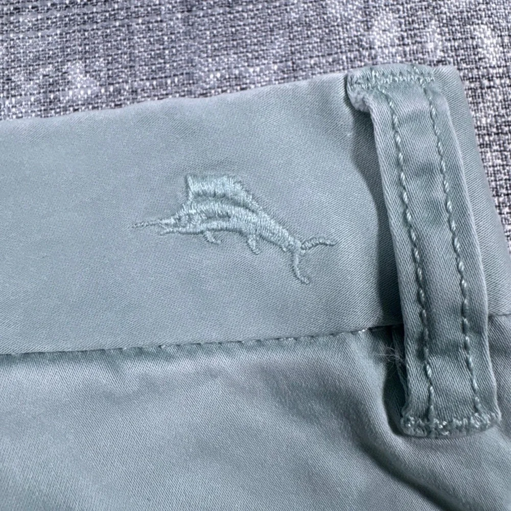 Tommy Bahama Chino Pants Mens 35x32 Sage Green Boracay Cotton Tencel Stretch - Picture 10 of 11